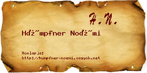 Hümpfner Noémi névjegykártya
